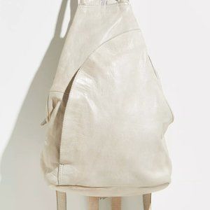 We the Free Soho Pebbled Leather Convertible Sling Backpack Vanilla Bean New